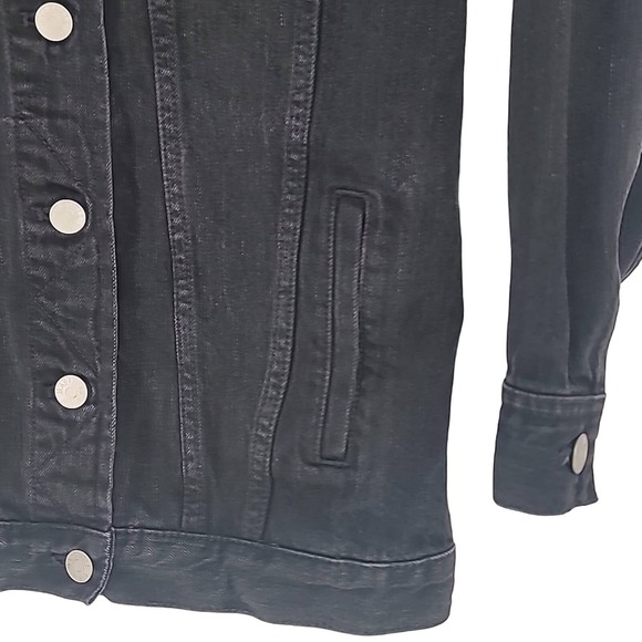 Madewell Oversized Boxy Black Denim Jean Jacket in Lunar Wash Womens size XS - Picture 5 of 11